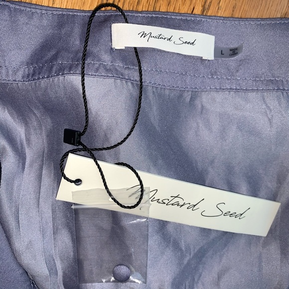 Nwt Mustard Seed bodysuit blouson tie straps thong - Picture 11 of 12